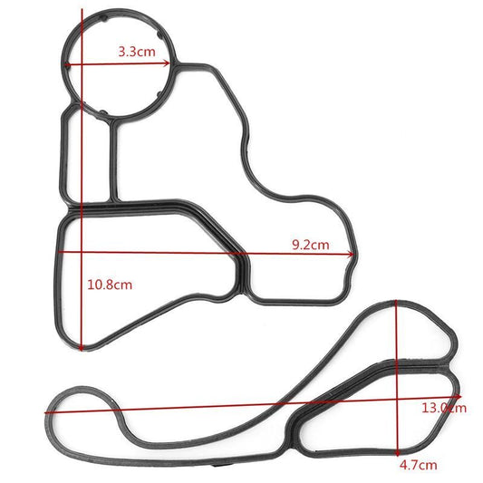 BMW Gasket & Oil Cooler 335i 525i 530i 535i X5 Engine Oil Filter Housing SET