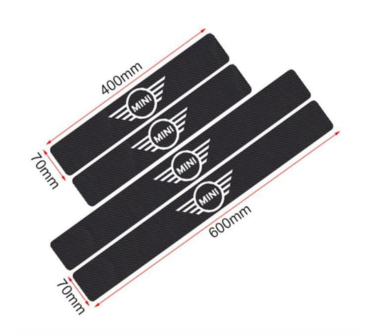 BMW Door Protection Stickers MINI Cooper Carbon Fiber Vinyl One S R50 R53 R56 R6