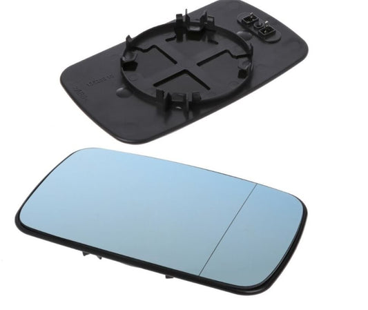 BMW Mirror E46 Blue 3 Series Rearview Glass Left Right Side Heatable Lens
