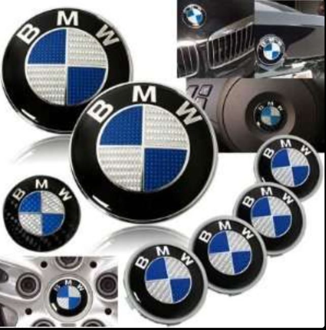 BMW Badge Wheel Center Hub caps Rim hood trunk carbon Emblem Badge 1 3 5 7 X3 X5