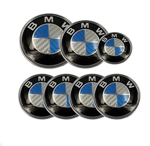 BMW Badge Wheel Center Hub caps Rim hood trunk carbon Emblem Badge 1 3 5 7 X3 X5