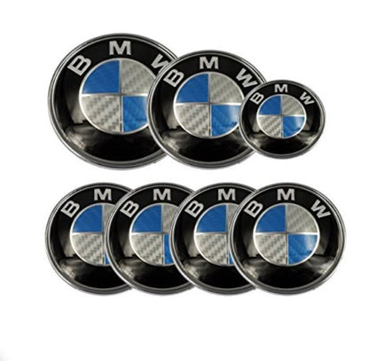 BMW Badge Wheel Center Hub caps Rim hood trunk carbon Emblem Badge 1 3 5 7 X3 X5