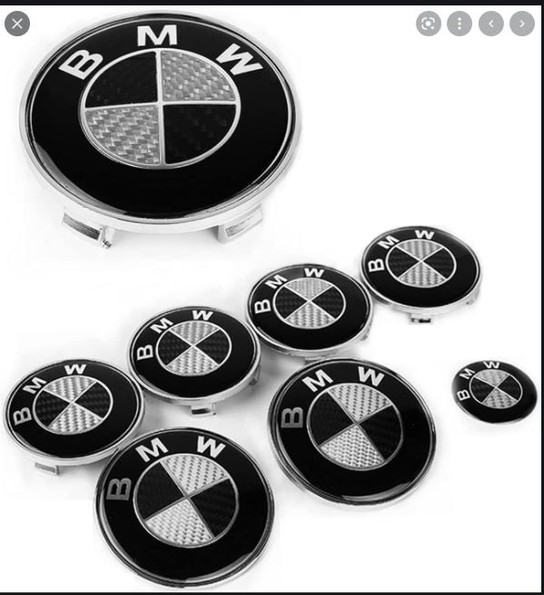 BMW Badge Wheel Center Hub caps Rim hood trunk carbon Emblem Badge 1 3 5 7 X3 X5