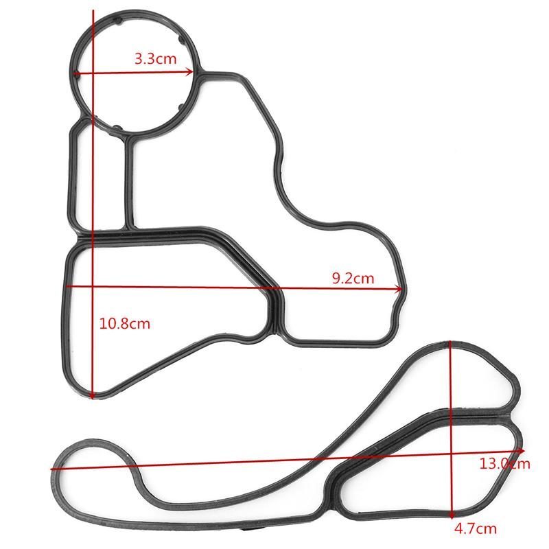 BMW Gasket & Oil Cooler 335i 525i 530i 535i X5 Engine Oil Filter Housing SET