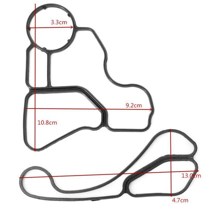 BMW Gasket & Oil Cooler 335i 525i 530i 535i X5 Engine Oil Filter Housing SET