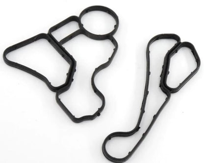 BMW Gasket & Oil Cooler 335i 525i 530i 535i X5 Engine Oil Filter Housing SET
