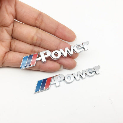 BMW M power sticker logo Car Sticker Fender Side badge decal rear Trunk emblem