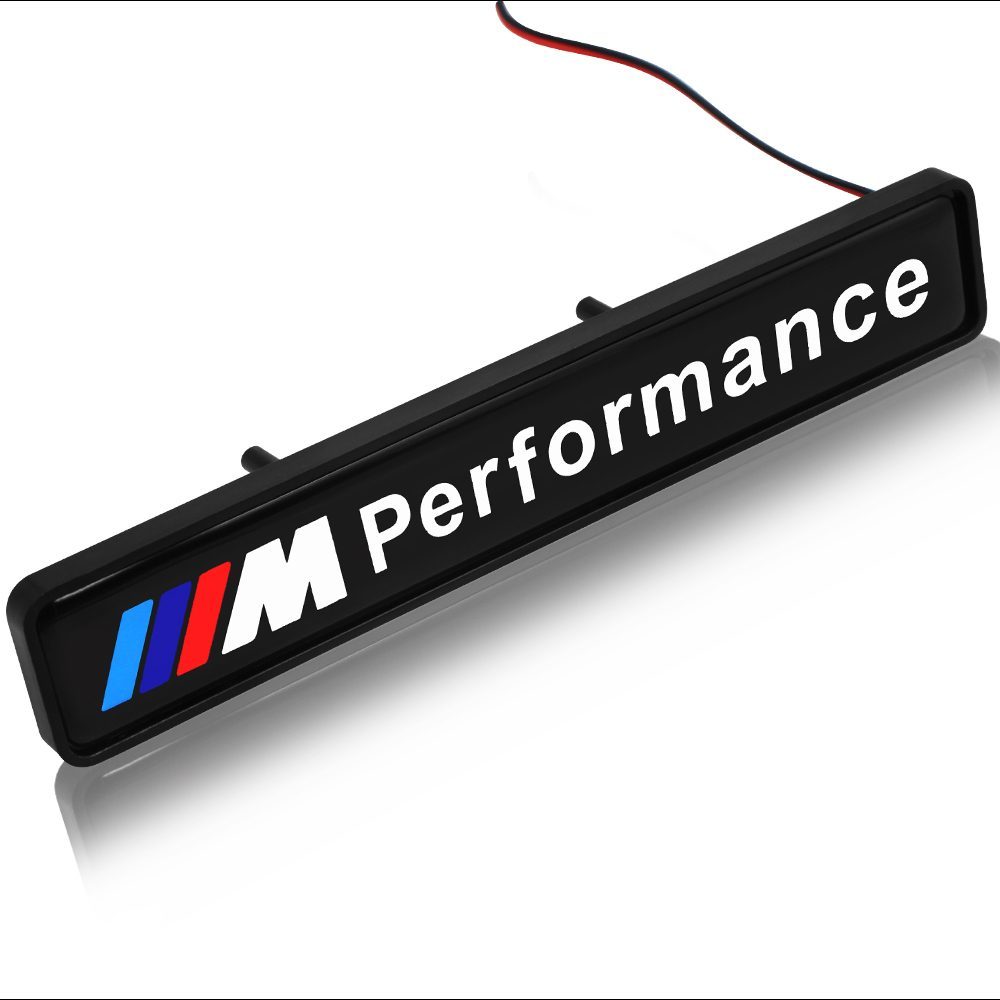 Bmw LED M performance sport LED Front Hood Grille Emblem Badge Labeling