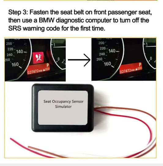 BMW Passenger Seat Occupancy Mat Bypass Airbag Sensor Emulator E60 E90 X6 X5
