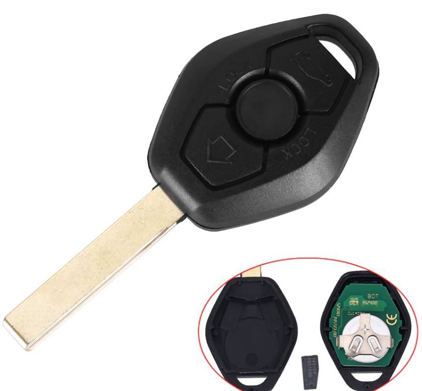 BMW 3 Button Remote Key X3 X5 Z3 Z4 1 3 5 7 Series EWS System 315MZ 433MHZ ID44