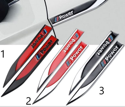 BMW sticker M Power Emblems Badge 3D Car Sticker Side Metal Fender and side