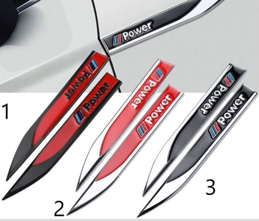 BMW sticker M Power Emblems Badge 3D Car Sticker Side Metal Fender and side