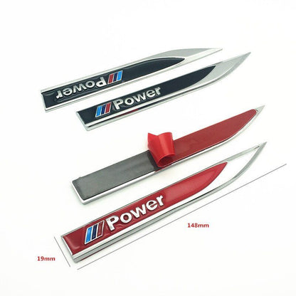 BMW sticker M Power Emblems Badge 3D Car Sticker Side Metal Fender and side