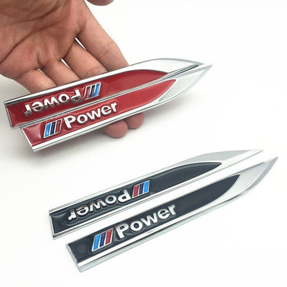 BMW sticker M Power Emblems Badge 3D Car Sticker Side Metal Fender and side