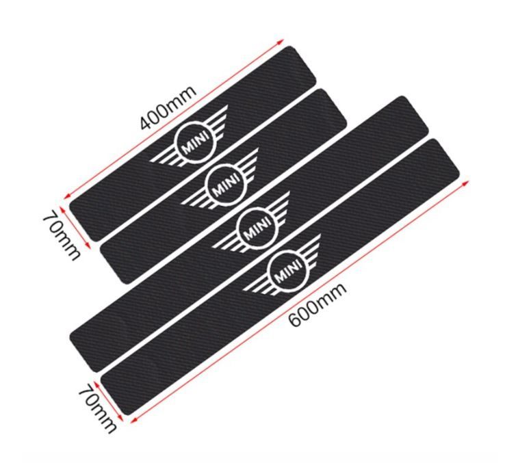 BMW Door Protection Stickers MINI Cooper Carbon Fiber Vinyl One S R50 R53 R56 R6