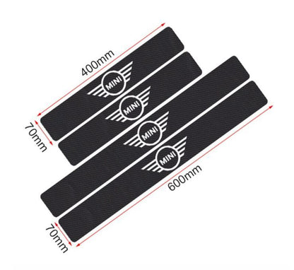 BMW Door Protection Stickers MINI Cooper Carbon Fiber Vinyl One S R50 R53 R56 R6