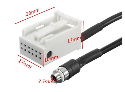 BMW AUX IN ADAPTER 3.5mm Female Audio Input Cable Wire E60 E61 E63 E64 MORE