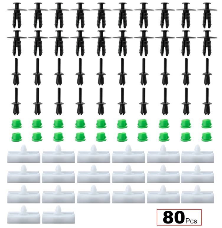 BMW Side Sill Skirt Clip Fasteners Bracket BMW E36 E46 E90 E91 White 80pcs