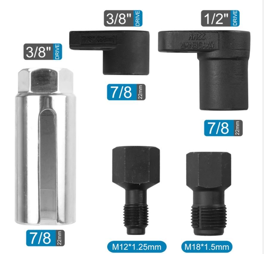 Oxygen Sensor Wrench socket Kit with Thread Chaser tools Install